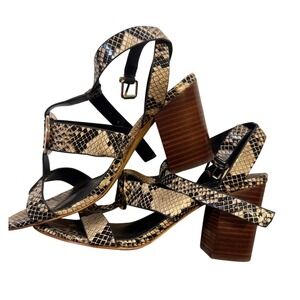MARC FISHER Womens Snake Skin Strappy Sandal SZ 8‎
